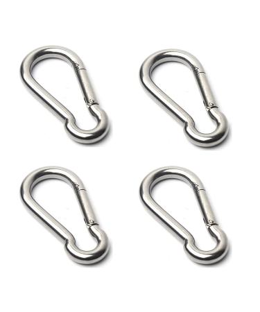 bituocs 4 pieces carabiner key ring snap hook for hammocks camping hiking fishing carabiner up to 60 kg