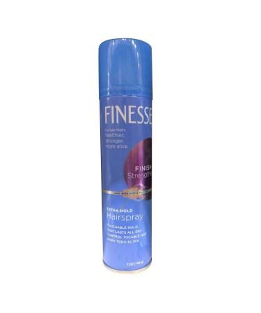 Finesse Finish + Strengthen Extra Hold Hairspray 7 oz (Pack of 4) 7 Ounce (Pack of 4)