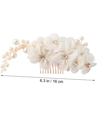BIUDECO Women Hair Accessory Wedding Headwear Silver Barrettes Hair Accessories for Women Bridal Comb Clip Flower Hairpin Bridal Hair Red Flower Hair Clips Miss Hair Comb White The Flowers - Buy Online on GoSupps.com