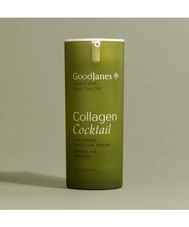 GoodJanes Collagen Cocktail Boosting Serum with Vegan Collagen Vitamin C Niacinamide & Copper Peptides Plant-Based Stem Cell Treatment for Radiant Firm-Looking Skin 0.5 oz - Buy Online on GoSupps.com