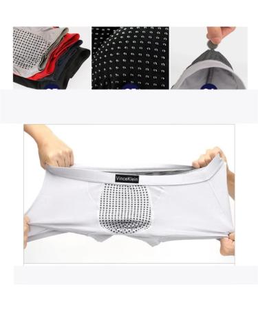 DEWUFAFA 4pcs Magnetic Underwear Boxershorts for Men Tourmaline Prostate Therapy Panties Promotes Secondary Growth (Color : Red Size : Large) Large Red - Buy Online on GoSupps.com
