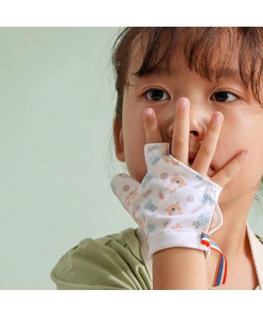 Thumb Sucking Guard Kids Teething Gloves - XX-Large Blue | No Scratch Thumb Kit for Baby Protection - Buy Online on GoSupps.com