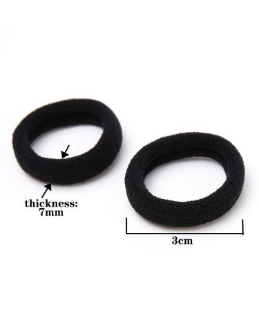 Miuance Small Black Hair Ties 120 PCS - No Damage Elastic Ponytail Holders for Kids Girls - Buy Online on GoSupps.com