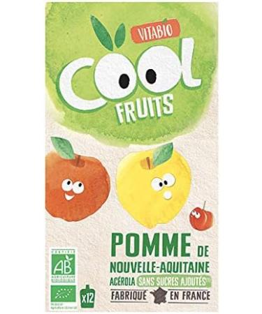 Vitabio - Cool fruits apple acerola - fruit pouches - 12x90g - Sold per unit - Buy Online on GoSupps.com