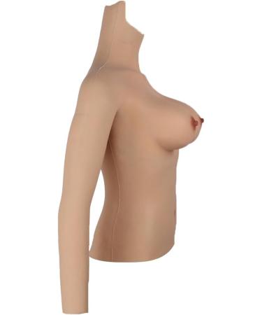 Knobco High Collar Silicone Breast Shapes - Soft Cotton Filler Enhancers for Mastectomy Weddings Cosplay & More - Ivory White - Buy Online on GoSupps.com