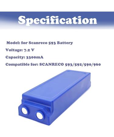 Buy (2 Pack) 7.2V 3300mAh NIMH Rechargeable Battery for Scanreco Type 593 | Compatible with SCANRECO 593/592/590/960 Remote Control - Fast International Shipping - Buy Online on GoSupps.com
