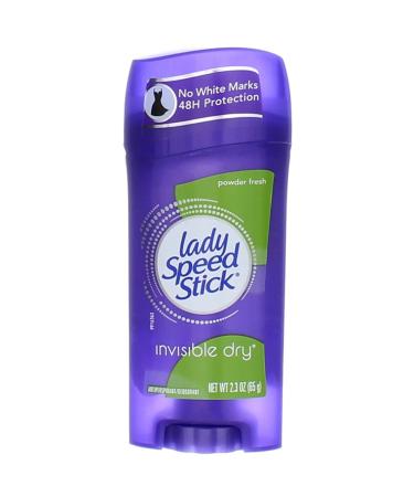 Lady Speed Stick Invisible Dry Antiperspirant Deodorant Powder Fresh - 2.3 ounce (6 Pack) 2.3 Ounce (Pack of 6) Powder