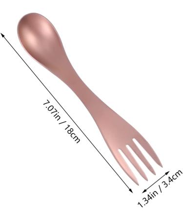 Veemoon Metal Forks 3pcs 2 1 Stainless Steel Spoon Fork Survival Backpacks School Stainless Steel Cutlery Light Cake - Buy Online on GoSupps.com