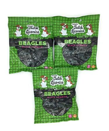 Gustaf's Dutch Licorice Beagles Black Licorice 150g (Pack of 3)