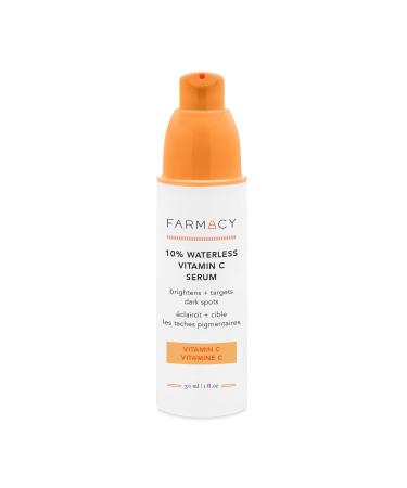 Farmacy 10% Vitamin C Serum for Face - Brightening Vitamin C Face Serum to Firm + Smooth Skin Texture - L Ascorbic Acid + Tangerine Peel Infused Skin Care to Hydrate and Even Skin Tone (30ml) 1 Fl Oz (Pack of 1)