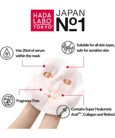 Hada Labo Tokyo Red Anti-Ageing Sheet Mask in Sachet - Buy Online on GoSupps.com