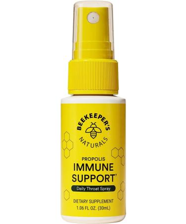 The Beekeeper's Naturals Propolis Throat Spray by Beekeeper's Naturals - 95% Bee Propolis Extract, Natural Immune Support & Sore Throat Relief - Antioxidants, Keto, Paleo, Gluten-Free (1.06 oz)(Pack of 1)