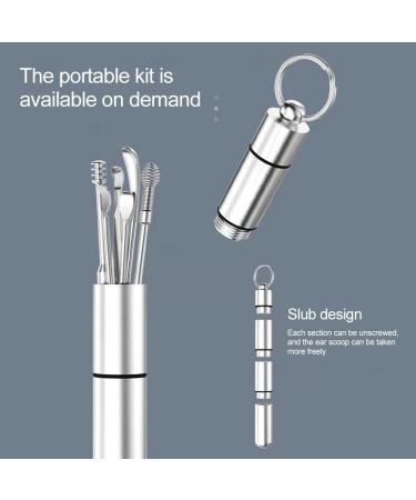 9pcs Stainless Steel Ear Picks with Carrying Case - Earwax Removal Kit for Adults & Kids - Reusable and Smooth - Perfect for Travel and Home Use (Silver) - Buy Online on GoSupps.com