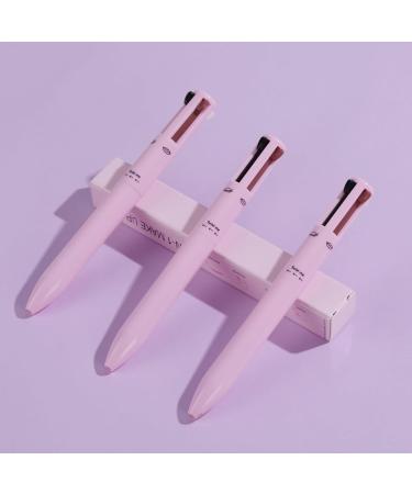 Multi Pencil Makeup | Multi-Use Portable Brow Pen Beauty Product for Women for Travel Comes with Eyeliner Brow Lipliner and Highlighter Gecap Pink - Buy Online on GoSupps.com