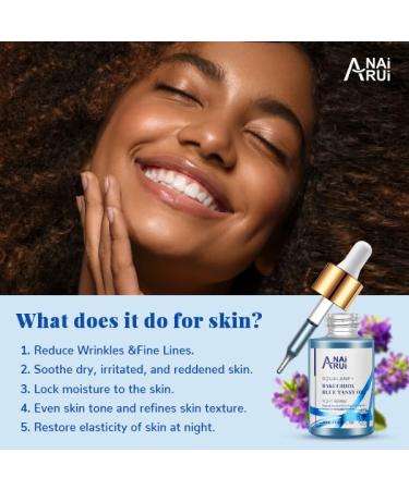 ANAI RUI Bakuchiol Blue Tansy Night-Repair Facial Oil | Natural Retinol Alternative for Deep Wrinkles & Fine Lines | Hydrating & Soothing | 1 FL.OZ - Buy Online on GoSupps.com