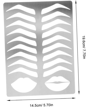 Mikinona Eyebrow Template Eyebrow Shaper Kit Eyebrow Mold Eyebrow Practice Template Stainless Steel Lipstick - Buy Online on GoSupps.com