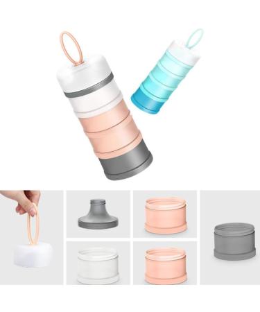 Kaptin Non-Spill Portable Baby Milk Powder Dispenser - BPA Free, Stackable Container for 4 Feeds (Blue) - Buy Online on GoSupps.com