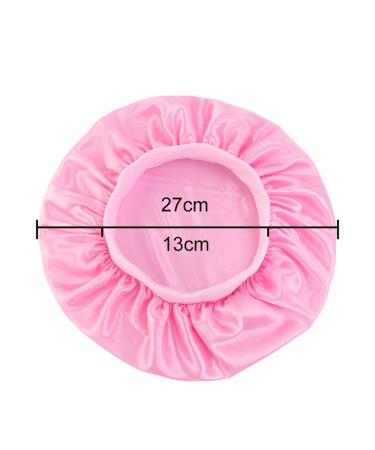2 Pcs Kids Satin Sleeping Caps - Purple and Pink | Elastic Band Hair Care Bonnets for Baby, Toddler, Teens - Buy Online on GoSupps.com