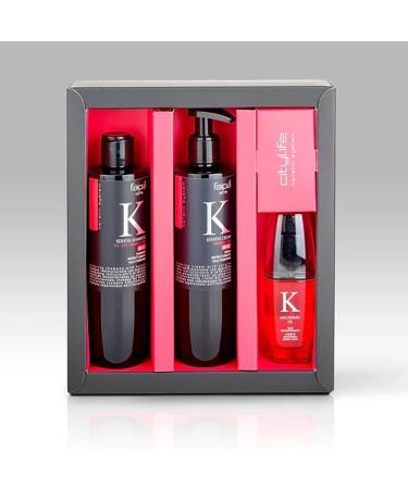  FAIPA Keratin Beauty Box Triangles Shampoo Keratin Cream 250ml and Restructuring Oil 50ml - Buy Online on GoSupps.com