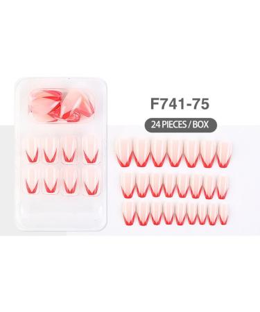 dijiusidy False Nail Perfect Matching Simple to Wear Fingernail Full Coverage Press Type Strong Viscosity Adjustable Paster Type 26 F741 Type 26 F741 - Buy Online on GoSupps.com