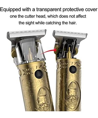Hair Clippers for Men Professional Electric Haircut Kit Gold Zero Gapped Beard Trimmer Cordless Rechargeable T-Bladeds Outliner Grooming Baldheaded Clipper T-Blade Quiet Hair clipper - Buy Online on GoSupps.com