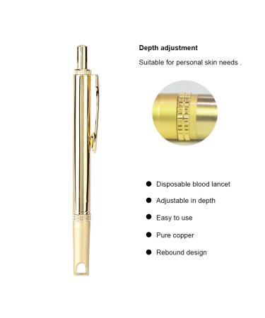 Pure Copper Blood Lancet Pen for Painless Blood Testing - Acupuncture & Cupping Device - Buy Online on GoSupps.com