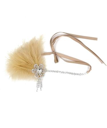 Limtula Eye-catching &Feather Hair Hoop Bohemia Style Headband Wedding Party Bride Hair Styling Photoshoots Headwear Khaki - Buy Online on GoSupps.com