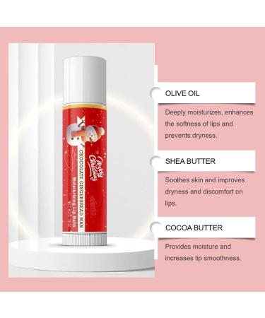 Christmas Lip Balm Moisturizing Lip Care with Cocoa Butter Olive Oil & Cinnamon Extract Soft & Smooth Lip Treatment Holiday Gift 4g - Buy Online on GoSupps.com