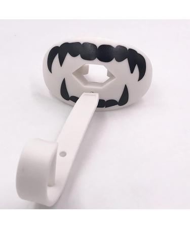 Ruiqas Sports Mouthguard with Helmet Strap | Adult Mouthguard for Boxing Basketball & Lacrosse - White - Buy Online on GoSupps.com