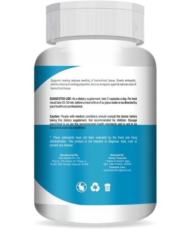 VENTOP Piles Care Fast Relief Hemorrhoid Support - 60 Capsules - Buy Online on GoSupps.com