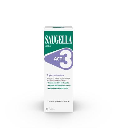 Saugella Acti3 Triple Protection with Zinc - 250ml Intimate Care | International Shipping Available - Buy Online on GoSupps.com