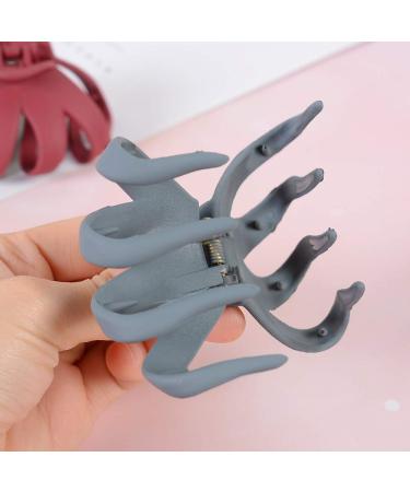 UTENEW Set of 6 Medium Hair Claw Clips - No-Slip Grip Octopus Jaw Clips for Thick Hair - Daily Hairstyle Accessories (6 Colors) - Buy Online on GoSupps.com