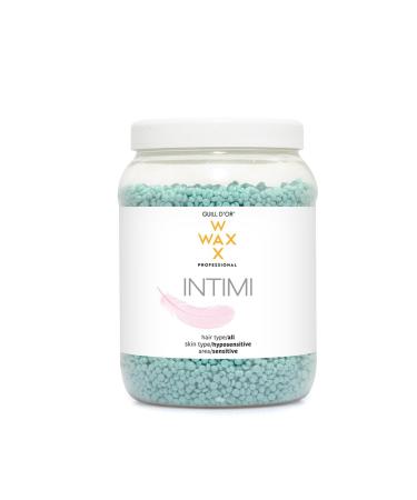 Guill d'Or intimi wax pearls without stripes 800 ml professional quality on a beeswax basis for hypersensitive skin and sensitive and sensitive areas refreshing effect.