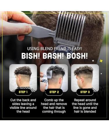 Blend for Original Quality Class 1 (3mm) Fading Comb - Hair Blending Made Easy at Home | Left-Hand Compatible - Pink - Buy Online on GoSupps.com