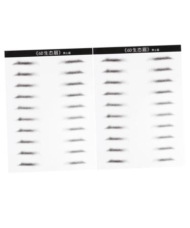Baluue 6 Sheets Pairs Eyebrow Makeup Tools Eyebrow Artificial Eyebrow Patch Stick Elf Brow Lift Kit