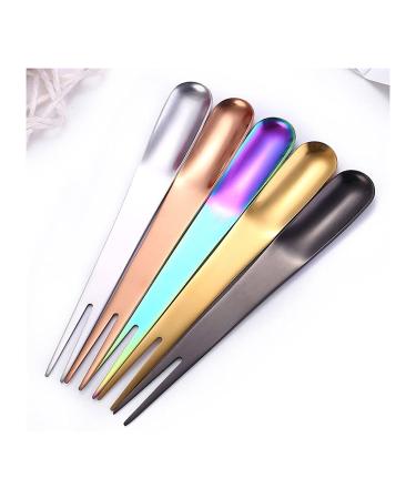 Spoons for Cooking Salad Forks Stainless Steel Fruit Forks Cake Dessert Forks Suitable for Families Restaurants Hotels 5 Pieces Kitchen Cooking Spoon