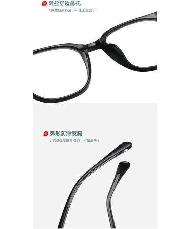 Buy Pin Temple Square TR90 Blue Light Blocking Glasses - Anti UV Computer Reading Glasses for Men & Women - 49mm Gray Frame - Buy Online on GoSupps.com