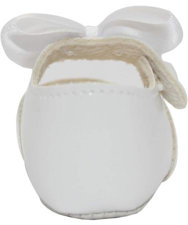Baby Girls Pram Shoes: Soft Sole, Bow Button, Made in Britain - Size 1 UK Child (White) - Buy Online on GoSupps.com