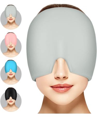 ACWOO Migraine Relief Cap - Reusable Hot Cold Therapy Head Wrap for Chronic Migraine & Headache Relief - Grey - Buy Online on GoSupps.com