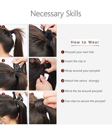 18" SEGO Ponytail Extension Human Hair 100% Real Remy Curly Wavy #4/27 Medium Brown&Dark Blonde Wrap Around One Piece Clip in Hairpieces for Women Body Wave (90g) - Buy Online on GoSupps.com