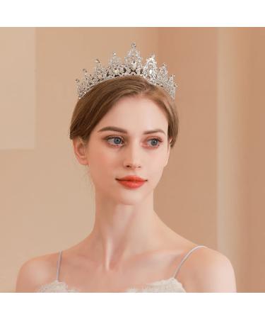 Kamirola Queen Crown & Tiaras Princess Headband for Women & Girls - Crystal Bridal & Party Headpiece (Silver) - Buy Online on GoSupps.com