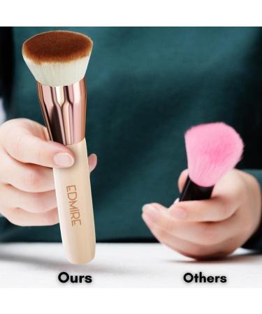 EDMIRE Foundation Brush - Kabuki Flat Top Makeup Brush for Liquid Foundations - Pink - Buy Online on GoSupps.com