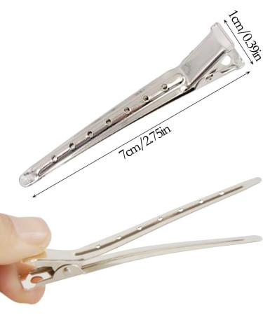 50 Pieces Duck Bill Clips BetterJonny Silver Hair Clips 7cm Metal Hair Curl Clips Hairpins Alligator Hair Clips for Hair Styling Hair Coloring Hair Salon Hair Extensions - Buy Online on GoSupps.com