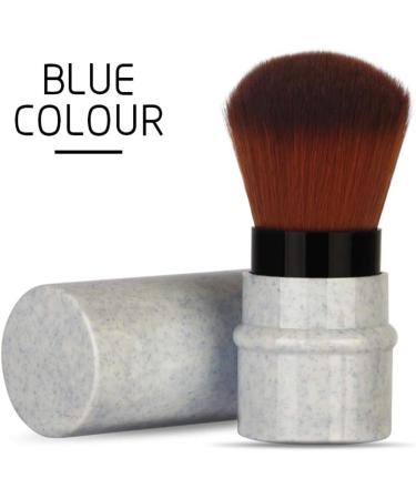 Retractable Makeup Brush Travel Kabuki Makeup Powder Brush for Foundation Blush Bronzer Buffing Flawless Powder Cosmetics Portable Face Blush Brush with Cover (blue) - Buy Online on GoSupps.com