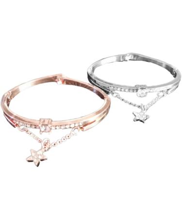 Beaupretty High-Quality Handcrafted Rose Gold Bracelet for Women | Stylish Star Arm Loop - Perfect Gift | 19.5*1.2cm - Buy Online on GoSupps.com