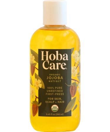 HobaCare Organic Jojoba Oil - 100% Pure Jojoba Oil Unrefined Cold Pressed for Scalp & Nails - Moisturizing Body Oil for Dry Skin Natural Hair & Beard Oil for Men Women & Kids (8.45 fl oz / 250 ml) 8.45 Fl Oz (Pack of ...