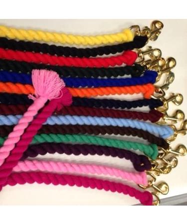 Horse/Pony Cotton Lead Rope with Brass Clip 1.8m (Navy) - Buy Online on GoSupps.com