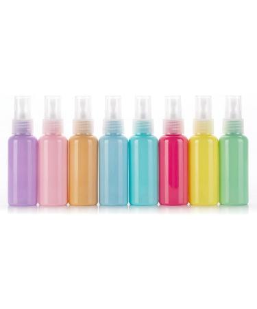 8 Multi-Colored Refillable Spray Bottles | 50ml Fine Mist for Essential Oils Travel Cleaning Aromatherapy & Makeup - Buy Online on GoSupps.com