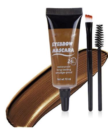 Eyebrow Tint Mascara Tinted Thick Eyebrow Mascara with 2 Brushes Waterproof Transfer Resistant Eyebrow Tinting Kit No Additives (Light color)