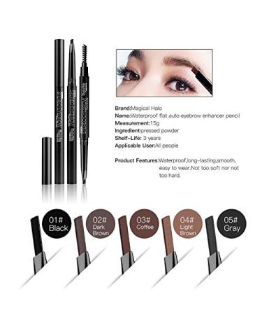Magical Halo Eyebrow Pencil - Waterproof Precise Double-Ended Black Eyebrow Makeup for Perfect Arches | International Shipping - Buy Online on GoSupps.com